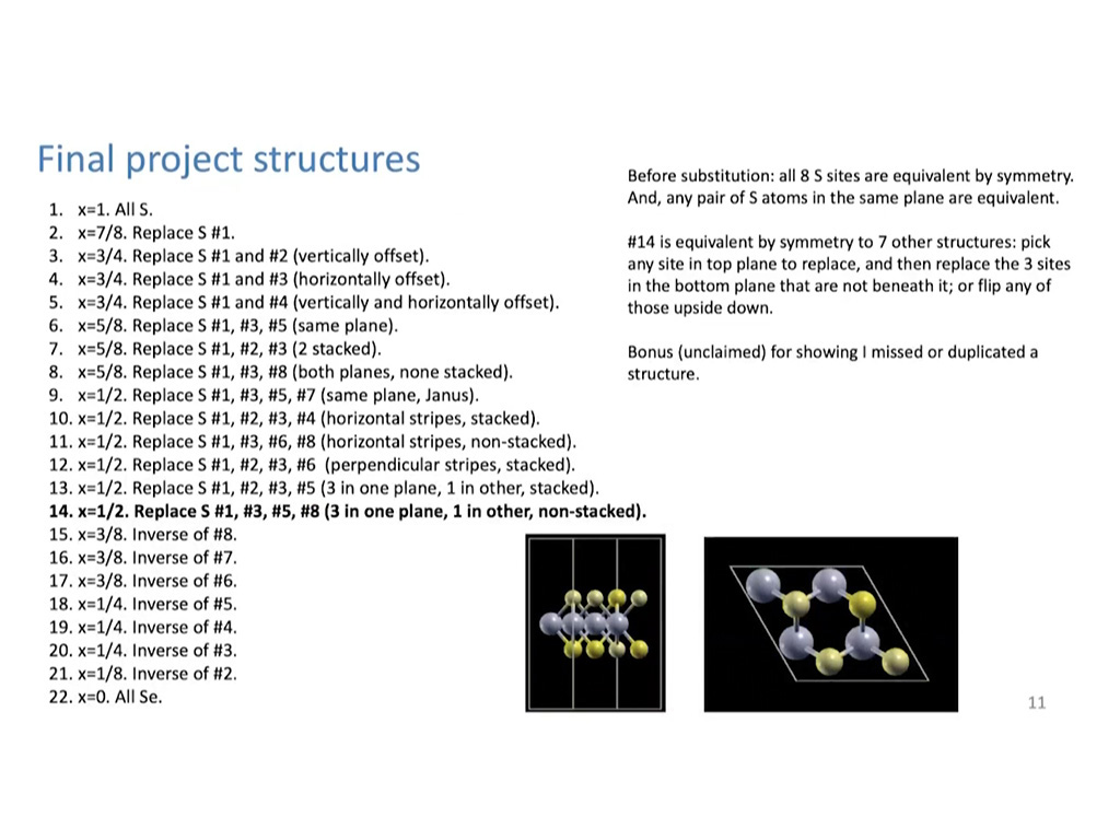 Final project structures