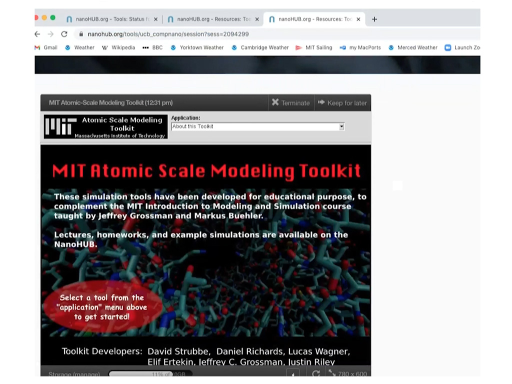 MIT Atomic Scale Modeling Toolkit demo