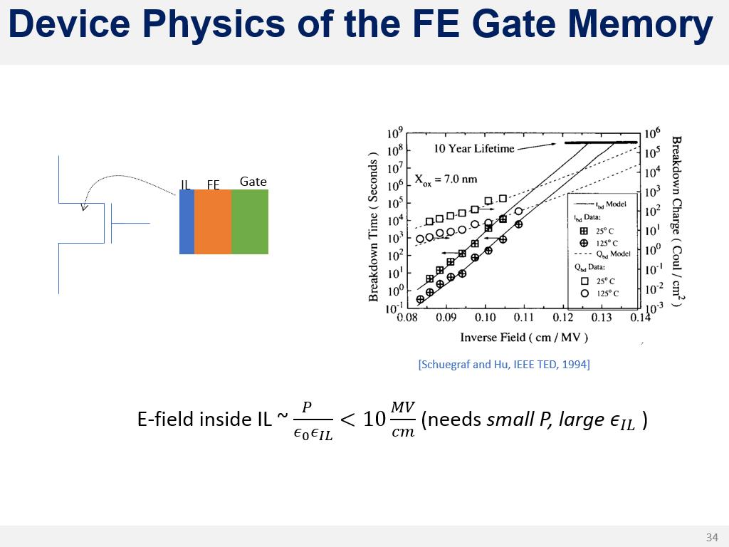 Device Physics of the FE Gate Memory