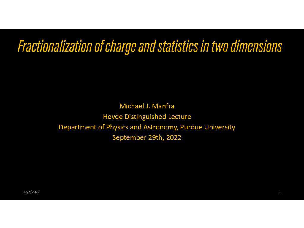 Fractionalization of charge and statistics in two dimensions