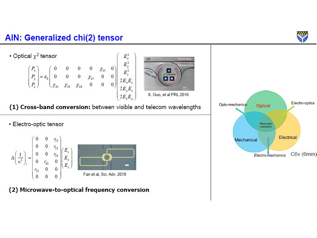 AlN: Generalized chi(2) tensor