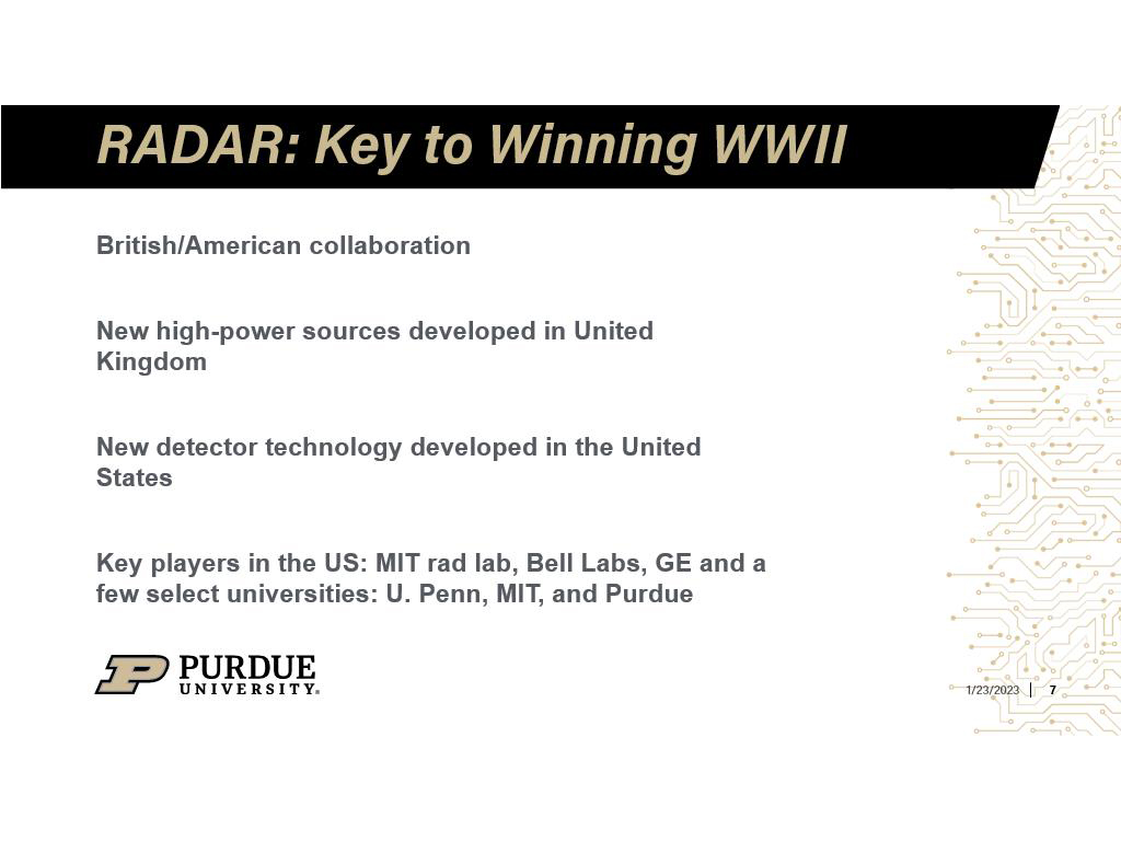 RADAR: Key to Winning WWII