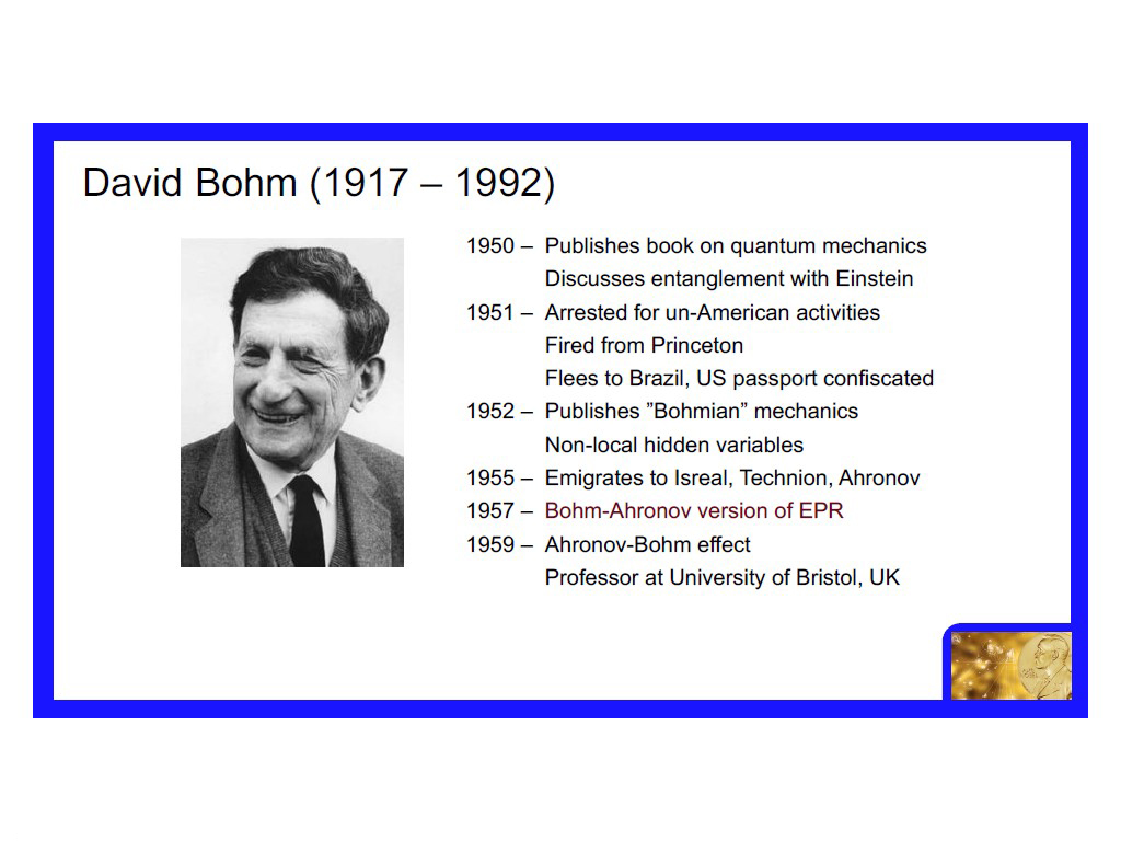 David Bohm (1917 – 1992)