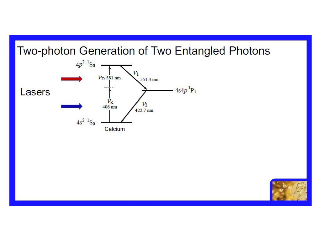 Two-photon Generation of Two Entangled Photons