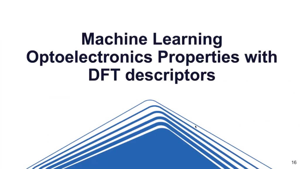 Machine Learning Optoelectronics Properties with DFT descriptors