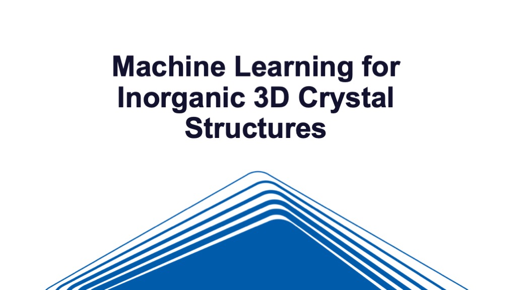 Machine Learning for Inorganic 3D Crystal Structures