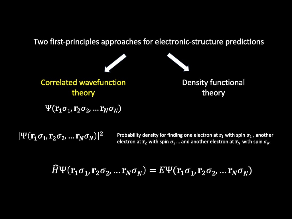 Two first-principles approaches for electronic-structure predictions