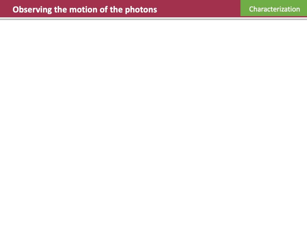 Observing the motion of the photons
