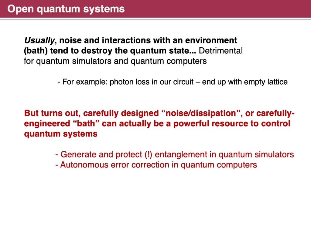 Open quantum systems