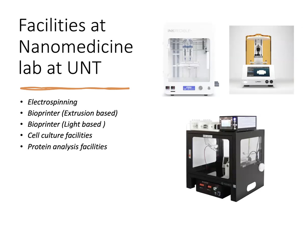 Facilities at Nanomedicine lab at UNT