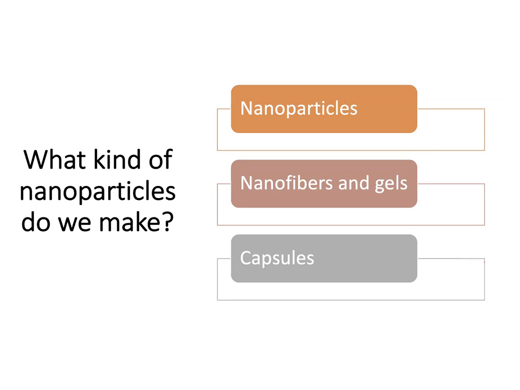 What kind of nanoparticles do we make?