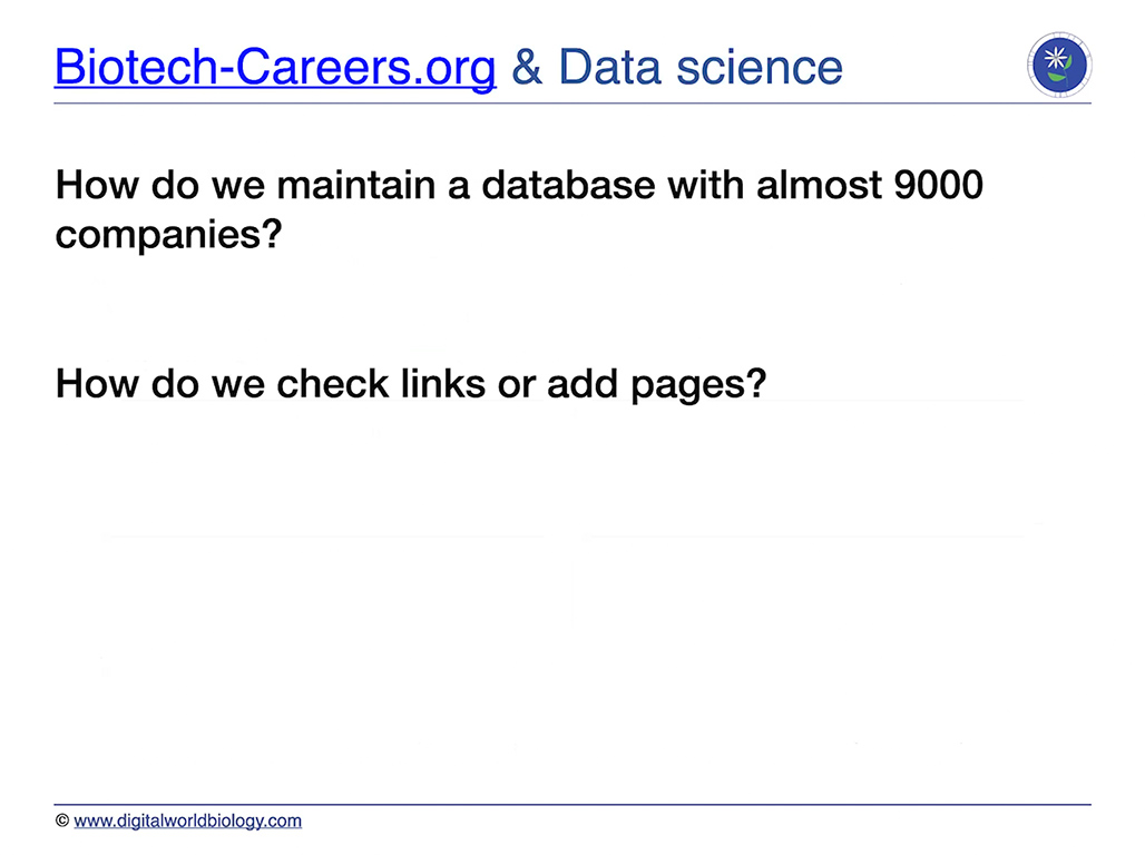 Biotech-Careers.org & Data science