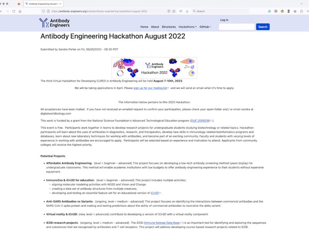 Antibody Engineering Hackathon August 2022