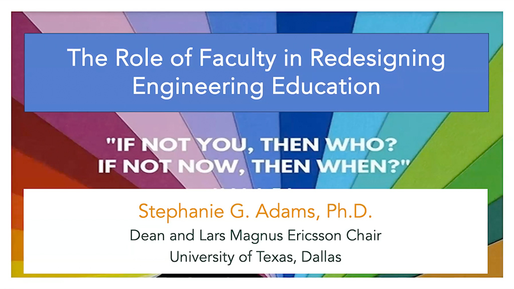 The Role of Faculty in Redesigning Engineering Education