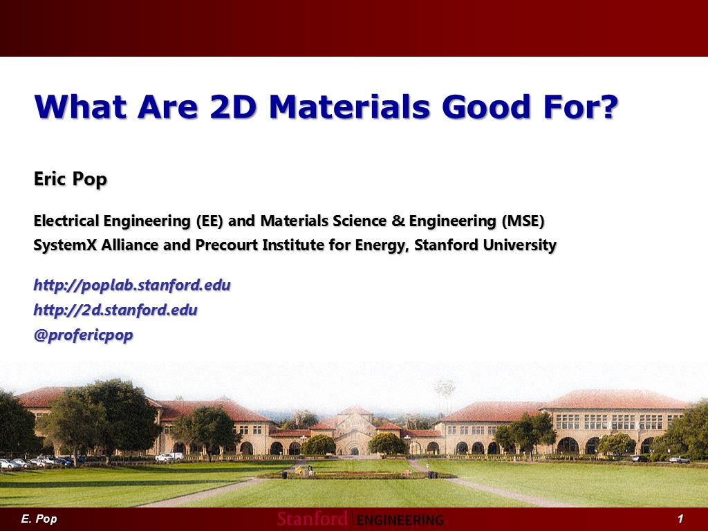What Are 2D Materials Good For?
