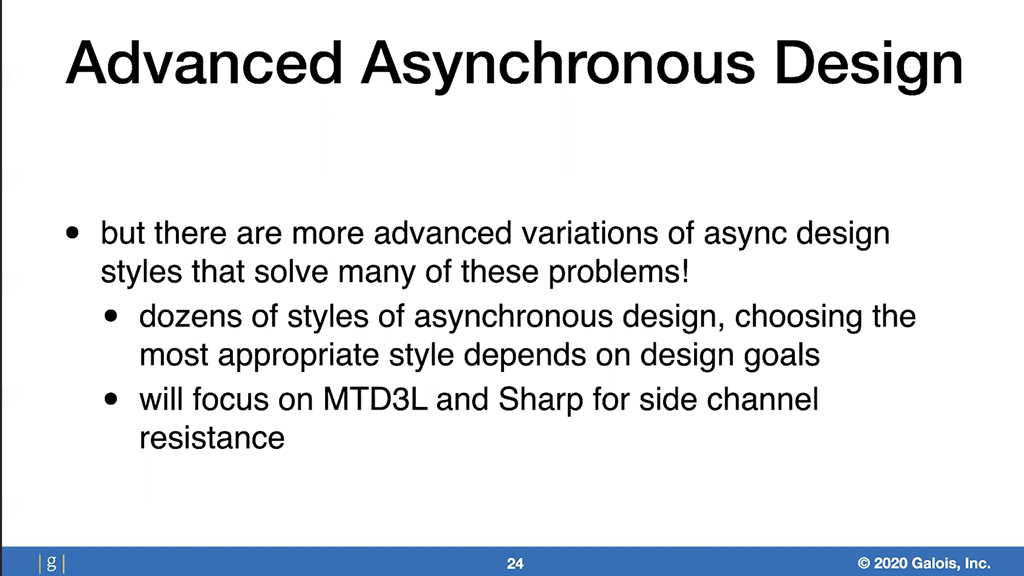 Advanced Asynchronous Design