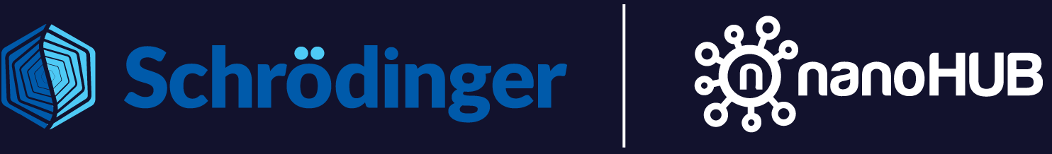 Schrödinger and noanoHUB logos